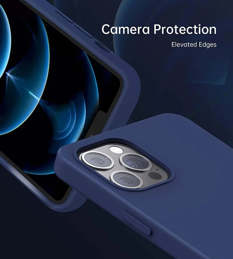 Choetech , Silicon Magnatic Phone Case For iPhone 12/12pro - Blue , PC0095-MB-Blue