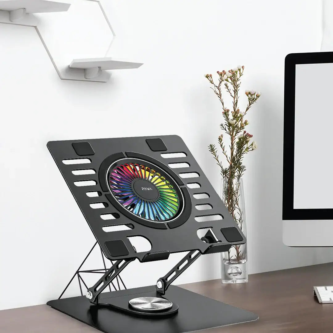 PW-MBSTRGB6-BK | PAWA Pawa Laptop cooling stand with RGB Light | Black - GulfStore.com