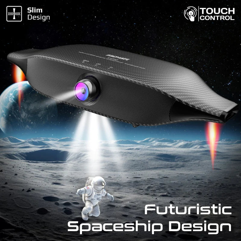 PROMATE 20W BassBoost™ Quad Speaker Wireless RGB Soundbar • 30Hours Playback - Black Titanium