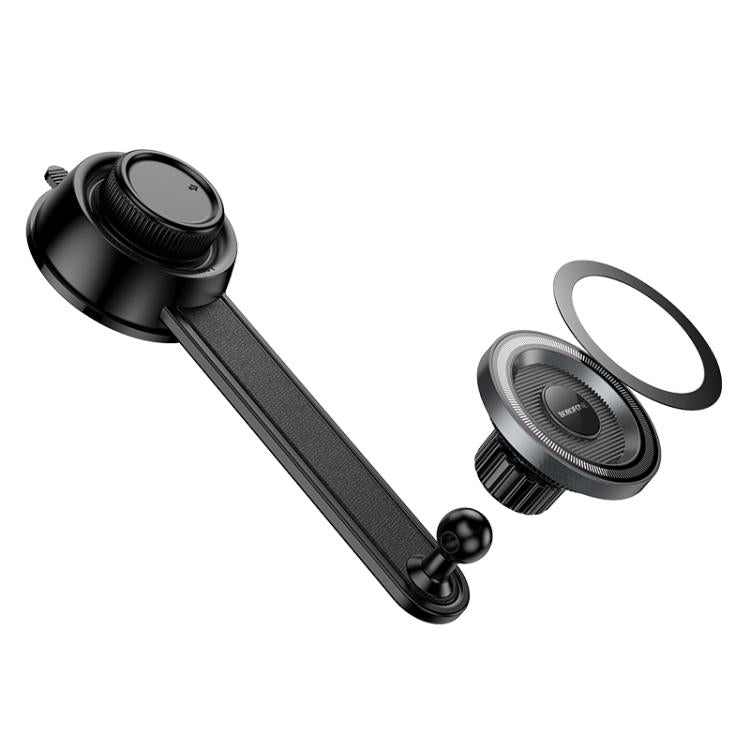 BH123 | Borofone Profit Magnetic Car Holder | Center Console | Black