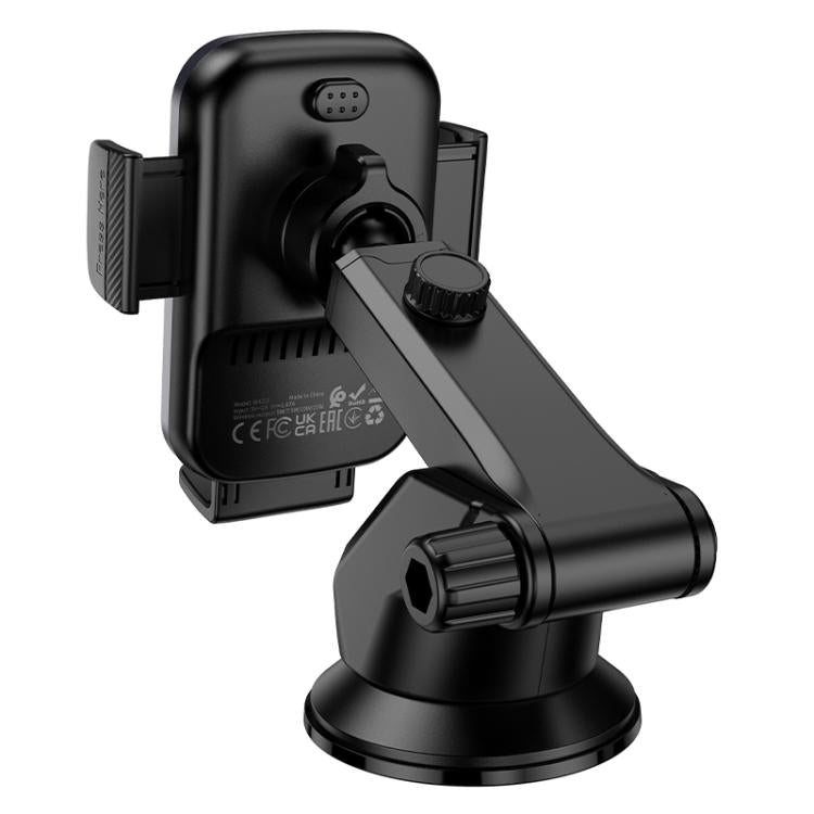 BH222 | Borofone Leading Push-Type Wireless Fast Charging Car Holder | Center Console | Black
