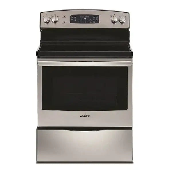 Mabe Electric Cooker Free Standing 76cm 4 Ceramic Burner Electric Ignition Self Clean Timer & Digital Display Storage Dr - GulfStore.com