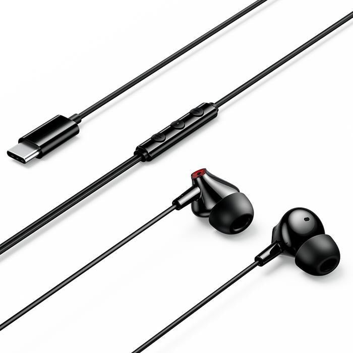 GBBBAV | Vention Echo Lite USB-C In-Ear Wired Headphones with DAC Adapter 1.2M | black
