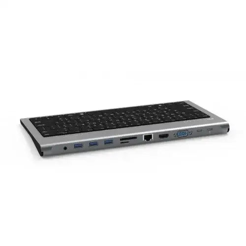 Feeltek 11-in-1 USB-C Keyboard AR Hub - Gray - GulfStore.com