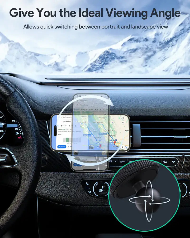 HD-MC13 | Aukey MagSafe Phone Mount Wireless Charging Phone Mount - GulfStore.com
