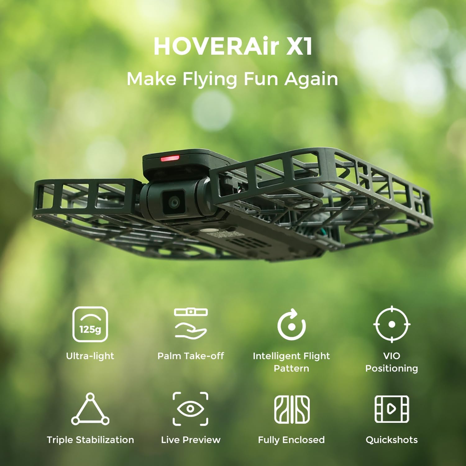 HoverAir X1 standard (Black) + Hub+Battery