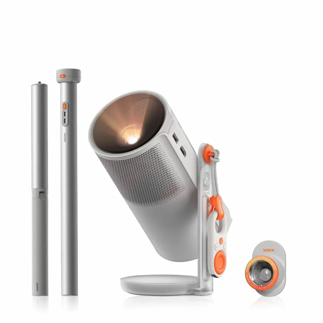 Xgimi Google TV portable cinema Type-C charge, 1080P 450 ISO Lumens,2.5h built-in-battery Power Base Stand, One Magnetic Creative filter