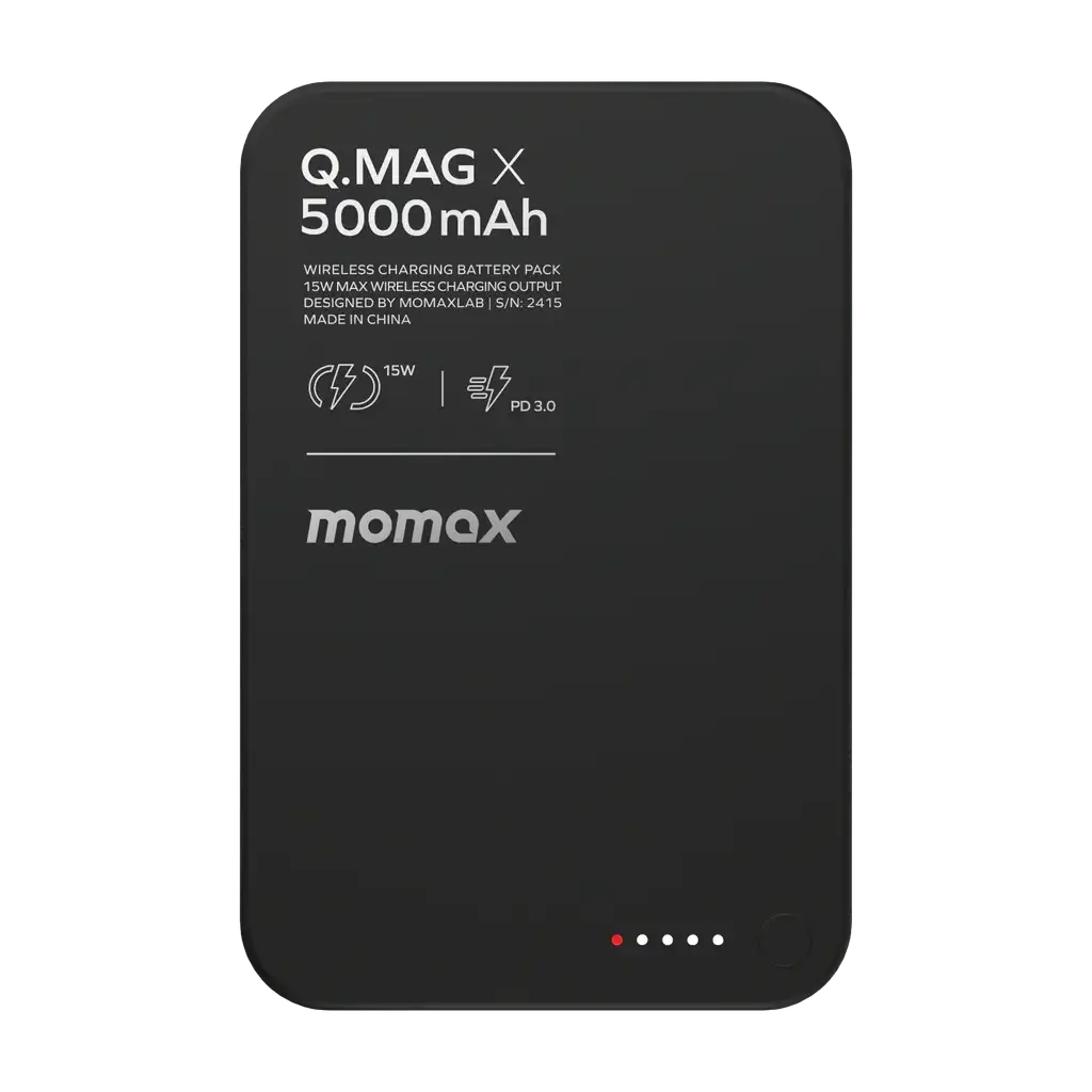 IP116AD | Momax Q.Mag X 5000mAh wireless battery pack | Black - GulfStore.com