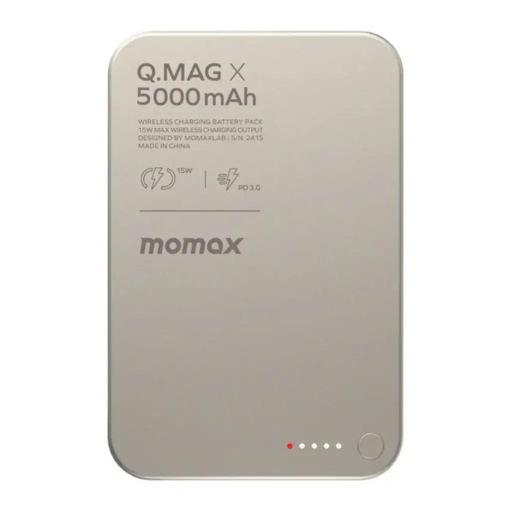 IP116AE | Momax Q.Mag X 5000mAh wireless battery pack | Titanium - GulfStore.com