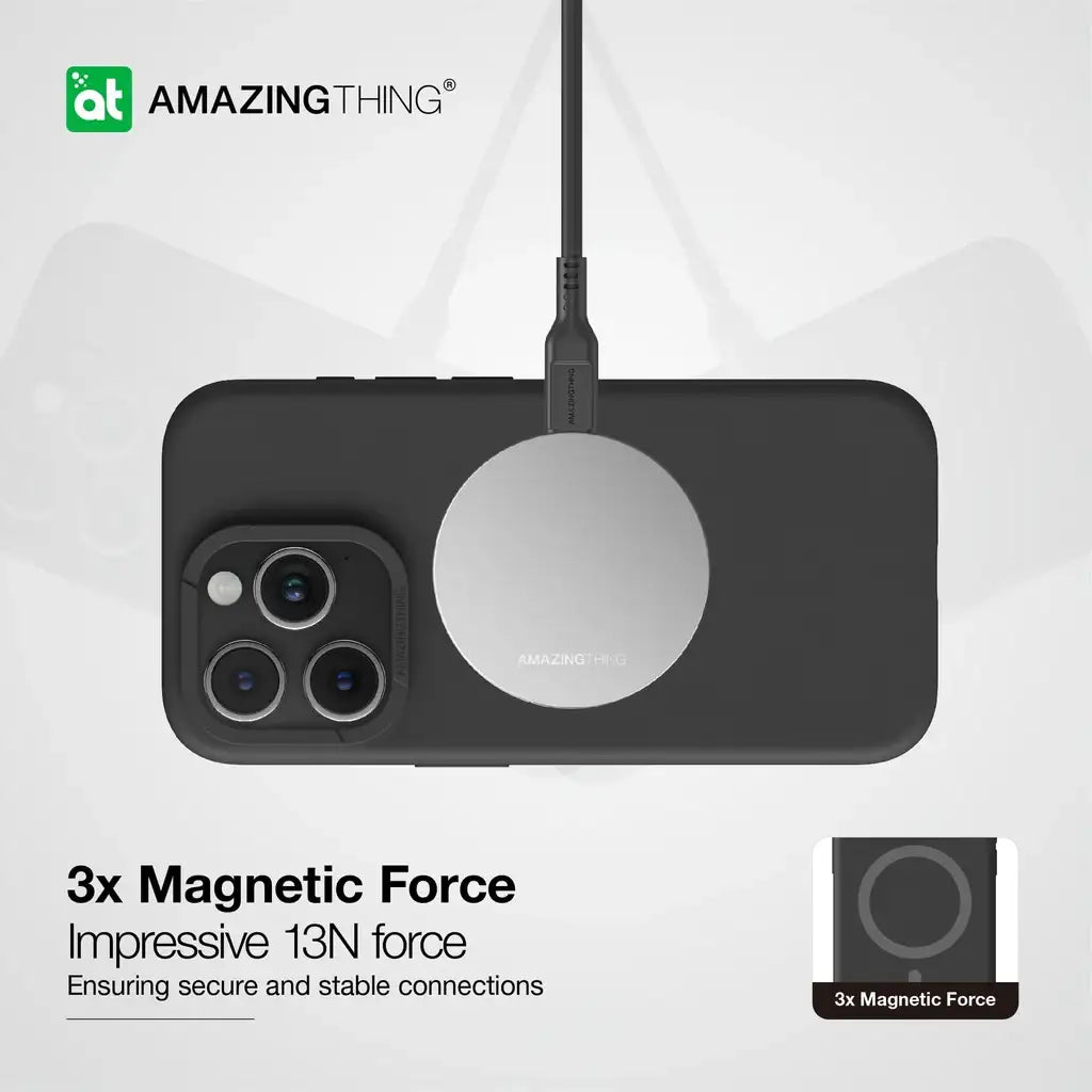 AMAZINGTHING | IP156.7PSMBK | AT SMOOTHIEL MAGSAFE DROP PROOF CASE FOR IPHONE 15 PRO MAX 6.7 | Black - GulfStore.com