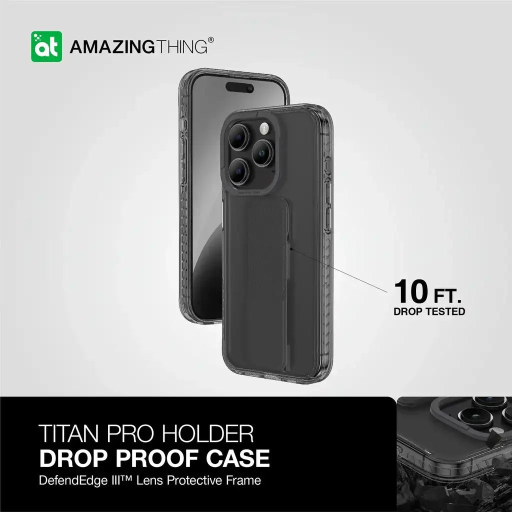 AMAZINGTHING , AT TITAN PRO HOLDER DROP PROOF CASE FOR IPHONE 15 PRO MAX 6.7 , BLACK , IP156.7PTHBK - GulfStore.com