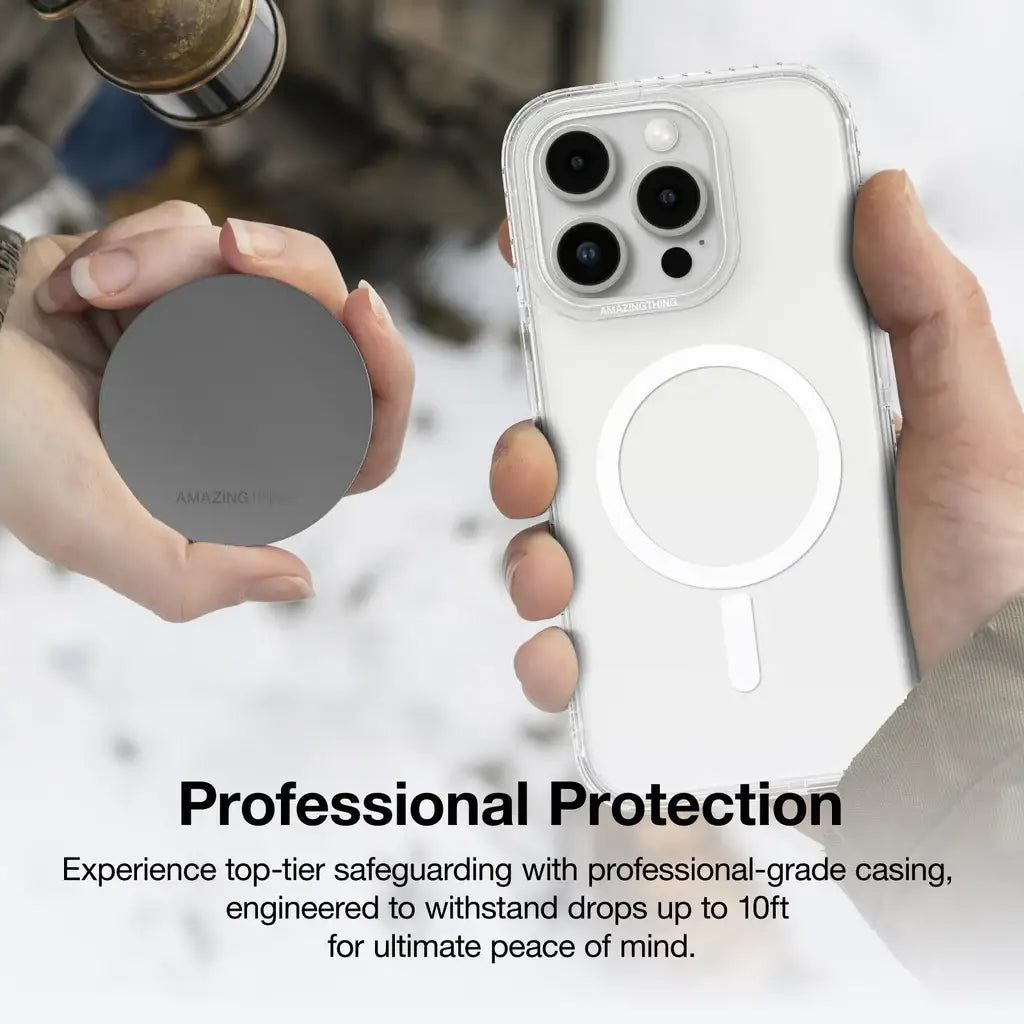 17370 |AMAZINGTHING | TITAN PRO MAGSAFE DROP PROOF CASE FOR IPHONE 16 PRO 6.3 | CLEAR - GulfStore.com