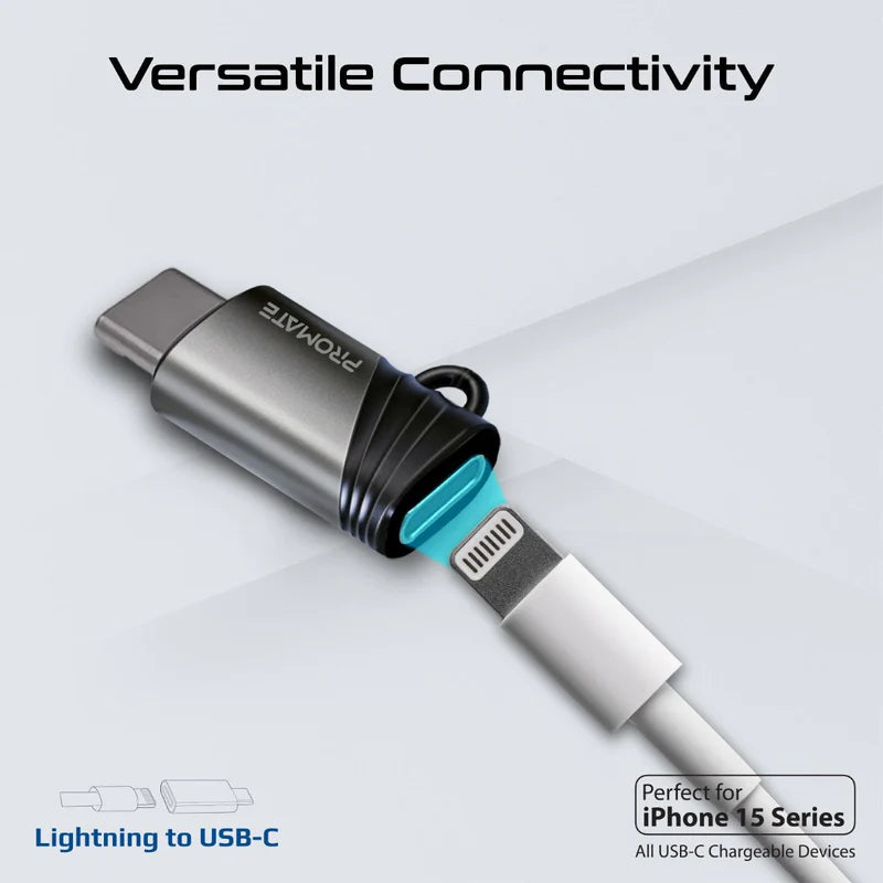 PROMATE Ultra-Fast Charging Lightning to USB-C Adapter