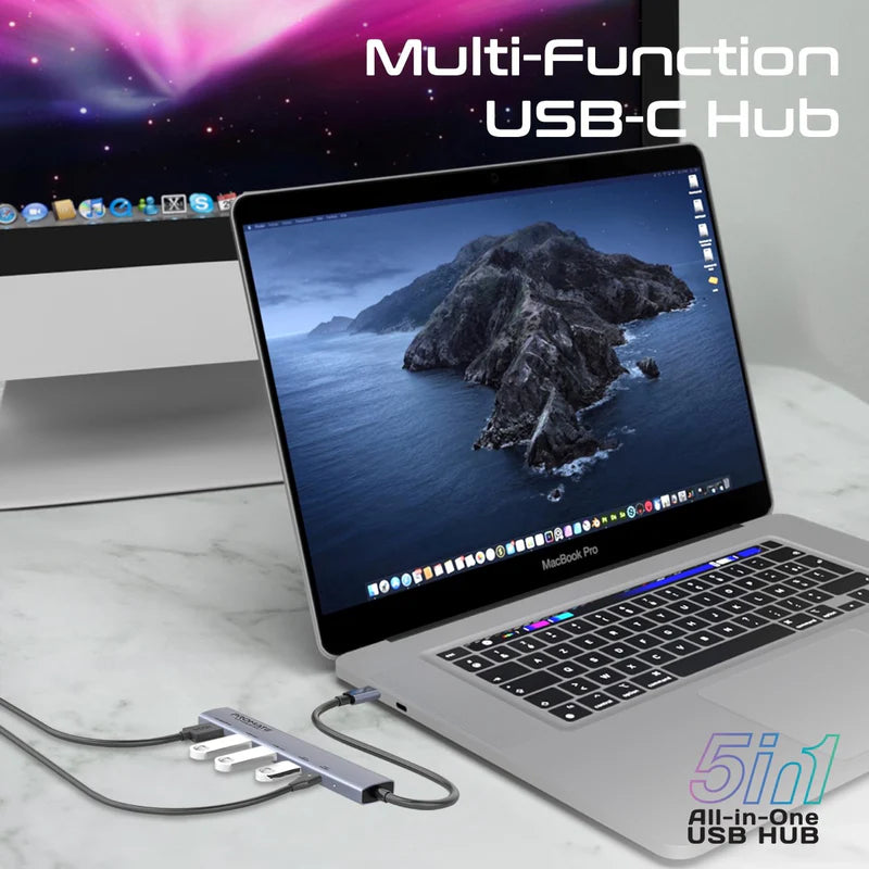 PROMATE 4K@60Hz Multi-function High Speed USB-C Hub with 100W Power Delivery
