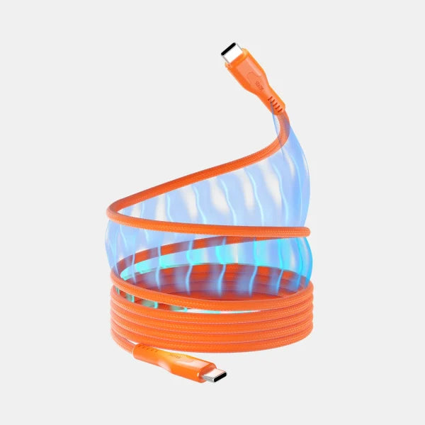 Statik | PUP-0550-3FT-CC-ORG | Statik MagStack Pro Magnetic 100w Cable USB-C to USB-C 90cm | Orange