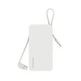 IP138W | Momax 1-Power Vital+ 10000mAh Battery Pack with Dual Built-in USB-C Cable | White - GulfStore.com