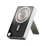 IP131HKW | Momax 1-Power X Pro Magnetic Wireless Battery Pack | 5000mAh with Stand and Built-in USB-C Cable | White - GulfStore.com