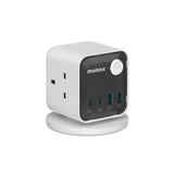 US20UKW | Momax 1-Charge Work Flow 3-Outlet Power Cube with USB | White - GulfStore.com