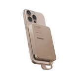 IP158L2 | Momax 1-Power F.Pass+ 10000mAh Battery Pack with Built-in Cable and Magnetic attachment | Desert Titanium - GulfStore.com