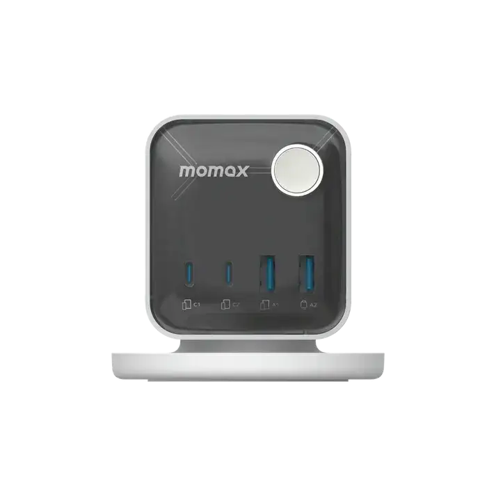 US20UKW | Momax 1-Charge Work Flow 3-Outlet Power Cube with USB | White - GulfStore.com