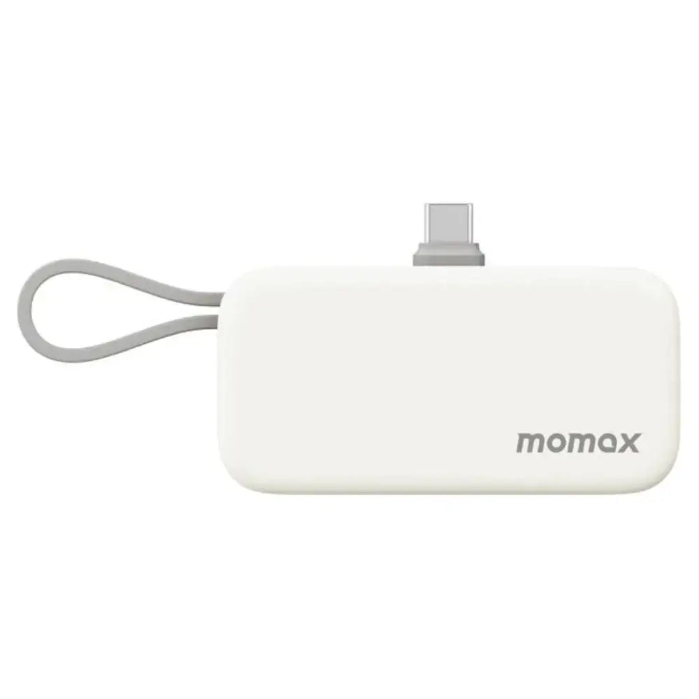 IP130W | Momax 1-Power Mini 5000mAh Bulit-in foldable USB-C Battery pack | White - GulfStore.com