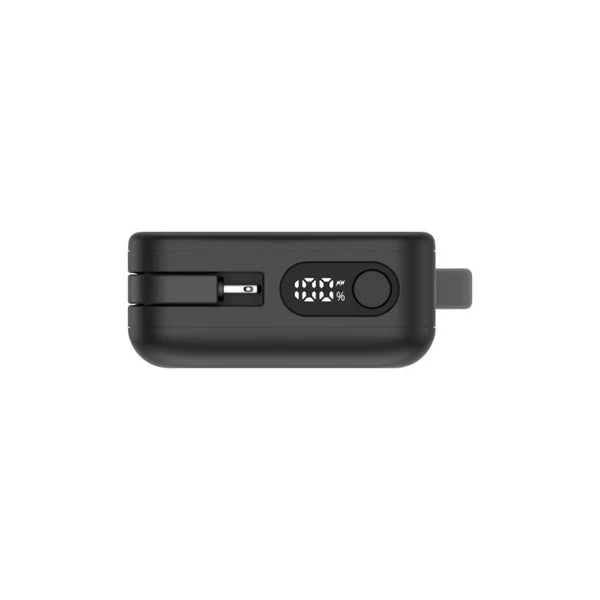 IP138MFID | Momax 1-Power Vital+ 10000mAh Battery Pack with Built-in USB-C and Lightning Cable | Black