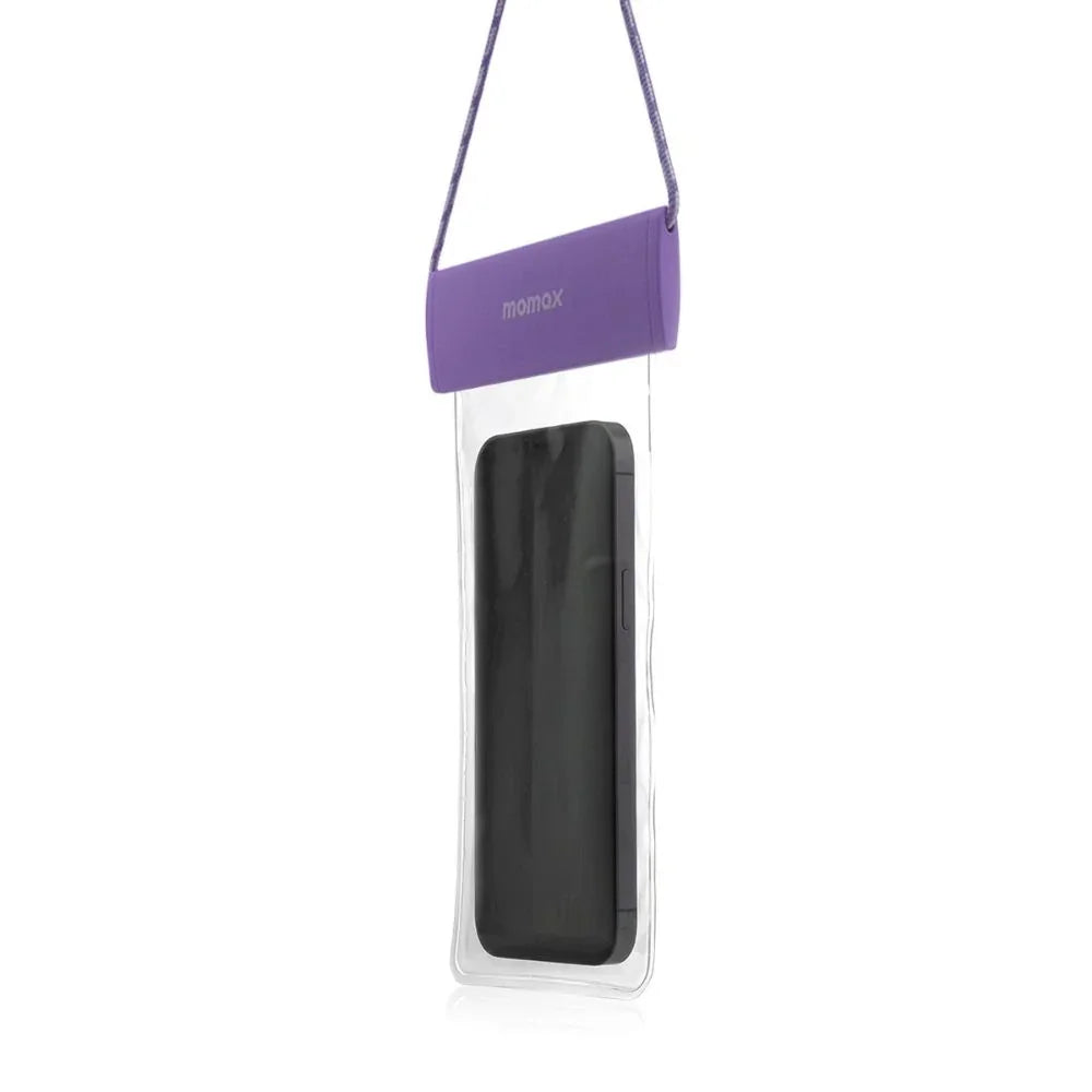SR25U | MOMAX WaterProof Pouch Universal with Neck Strap | Purple