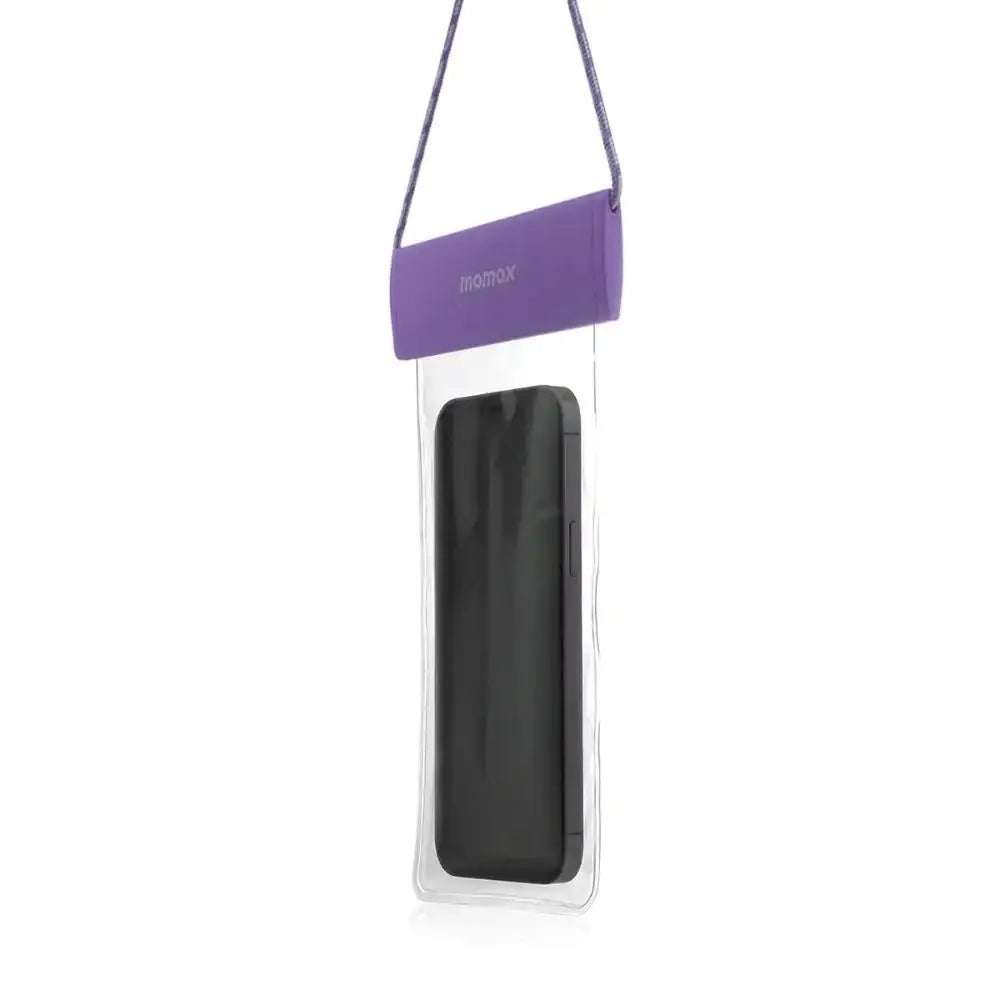 SR25U | MOMAX WaterProof Pouch Universal with Neck Strap | Purple - GulfStore.com