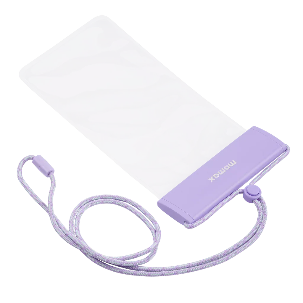 SR25U | MOMAX WaterProof Pouch Universal with Neck Strap | Purple