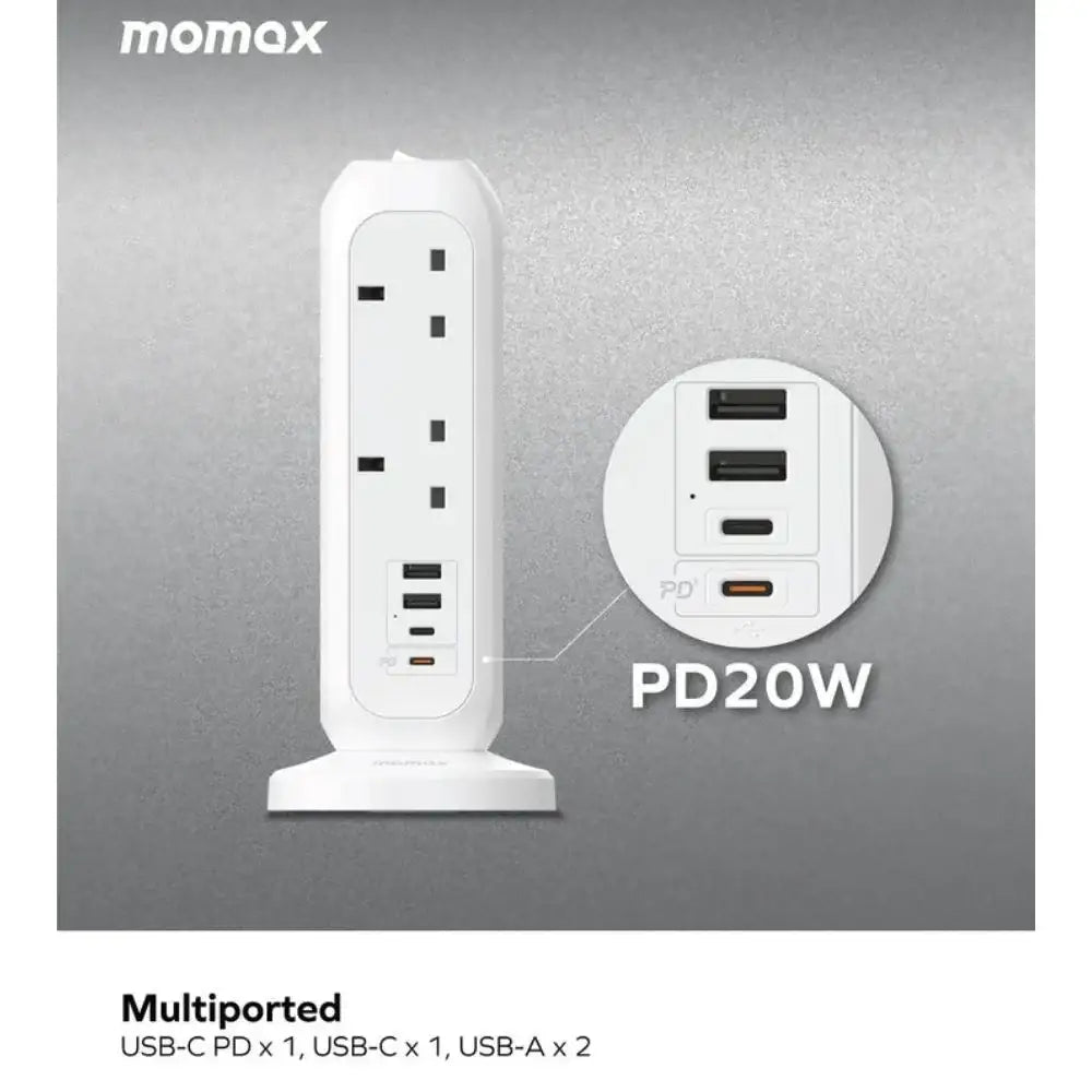 US11UKW | Momax ONEPLUG 11-Outlet Power Strip With USB - GulfStore.com