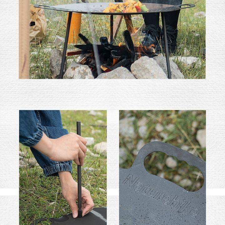 Naturehike Black iron 40CM flat-bottomed baking pan 50*40*31.5 CM - Black - GulfStore.com