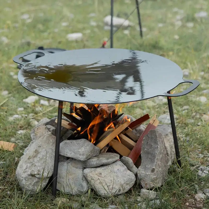 Naturehike Black iron 40CM flat-bottomed baking pan 50*40*31.5 CM - Black - GulfStore.com