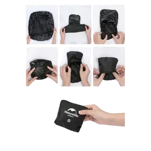 Naturehike Outdoor Bag Pack Cover Q-9B M(35-45L)- Black - GulfStore.com