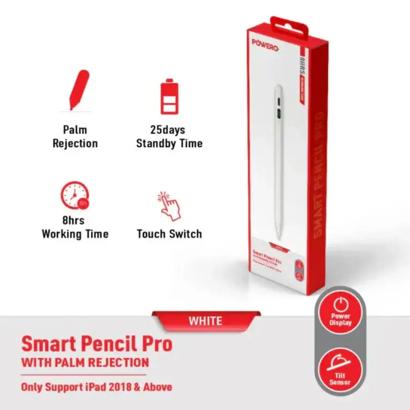 PR-SPNC21IPD-WH , Powero+ Smart Pencil Pro - White - GulfStore.com