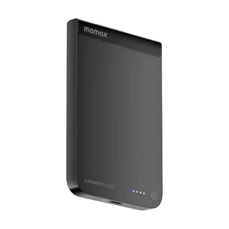 IP161Q2D | Momax 1-POWER S.PASS 5000mAh Qi2 Magnetic Wireless Battery Pack | Black