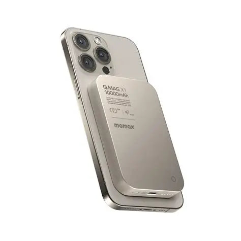 IP136Q2L | Momax Q.Mag X1 Qi2 Magnetic Wireless Battery Pack 10000mAh - Gen 2 | Titanium - GulfStore.com
