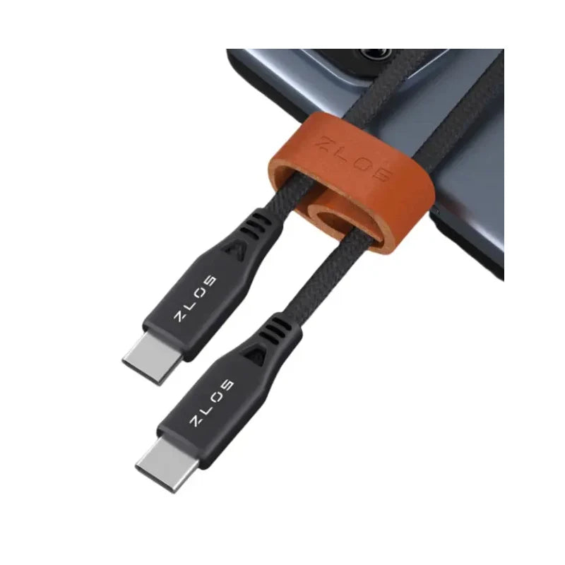 ZLOS USB-C to USB-C Cable leather strap included