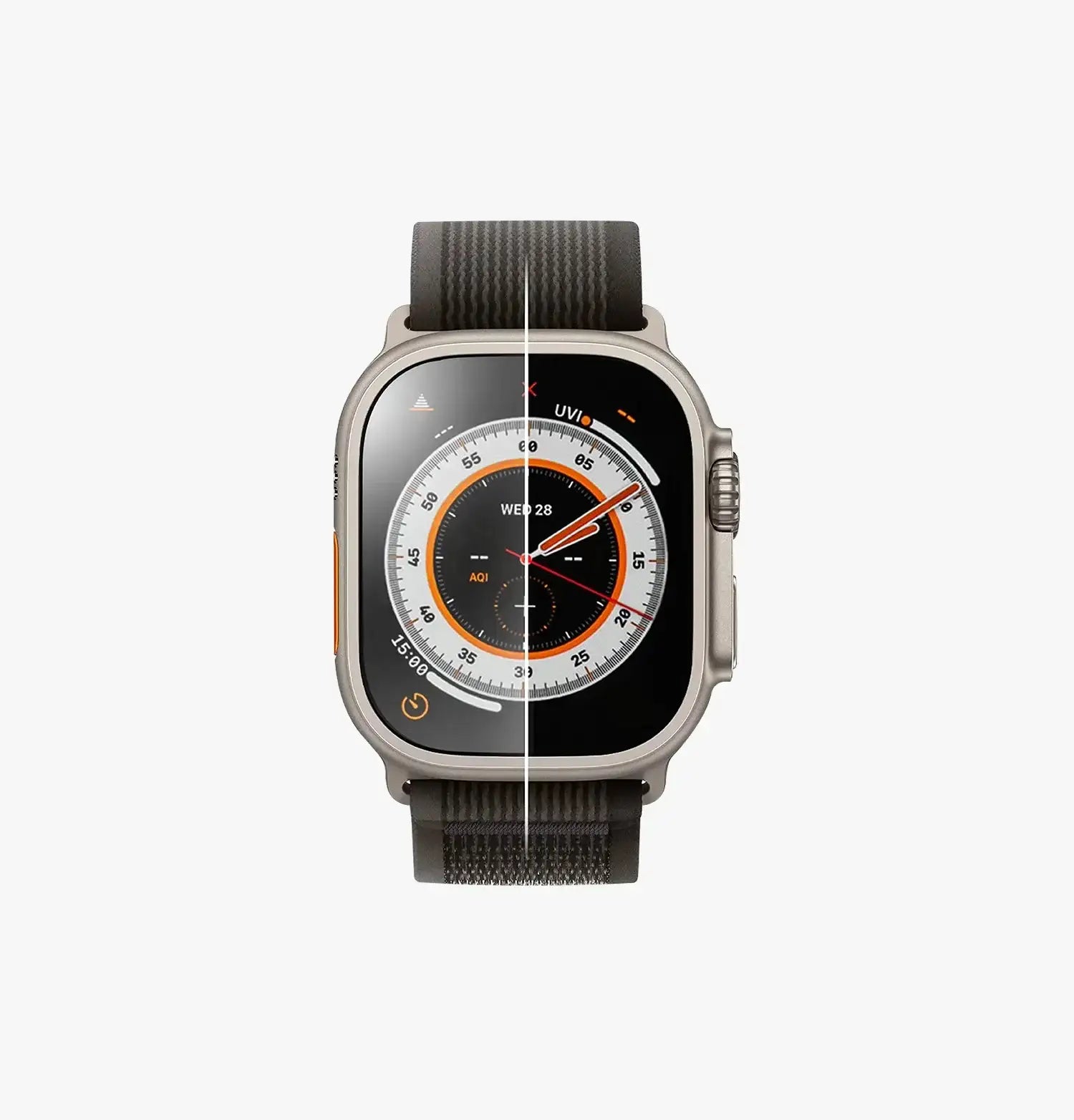 UNIQ OPTIX DUO PRO WATCH ULTRA ANTI-REFLECTIVE GLASS PROTECTOR & STAINLESS STEEL BEZEL - GulfStore.com