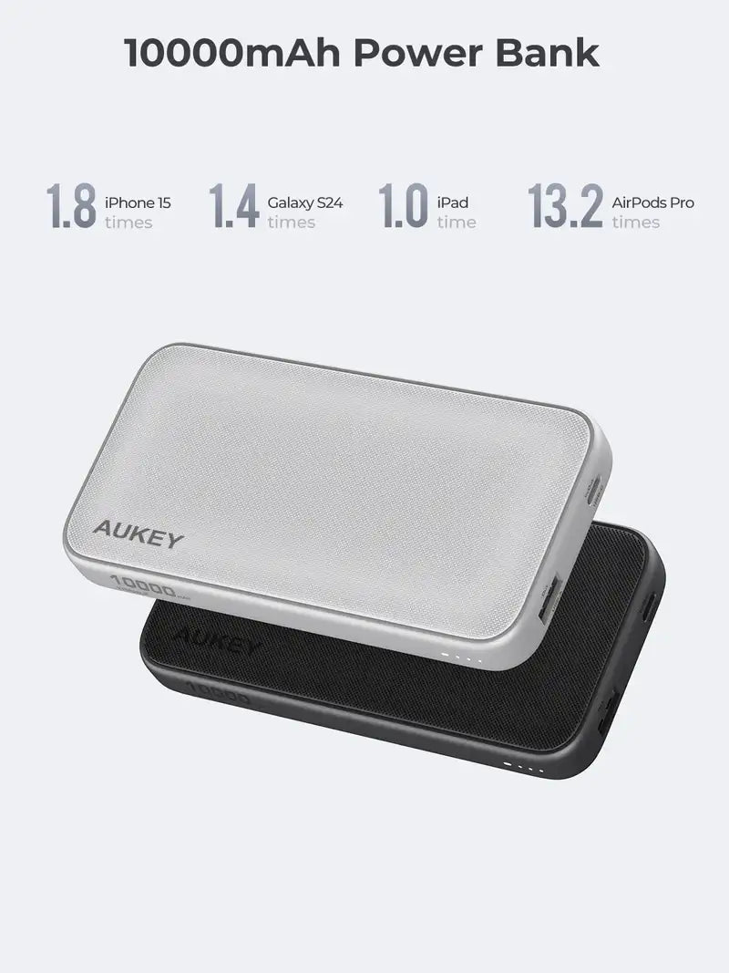 PB-Y46 | Aukey 10000mAh Battery Capacity 15W PD - GulfStore.com