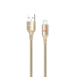 PD-CBL0027-GD-L Porodo Usb-A To Lightning Led Light Cable 1.2M-Gold - GulfStore.com