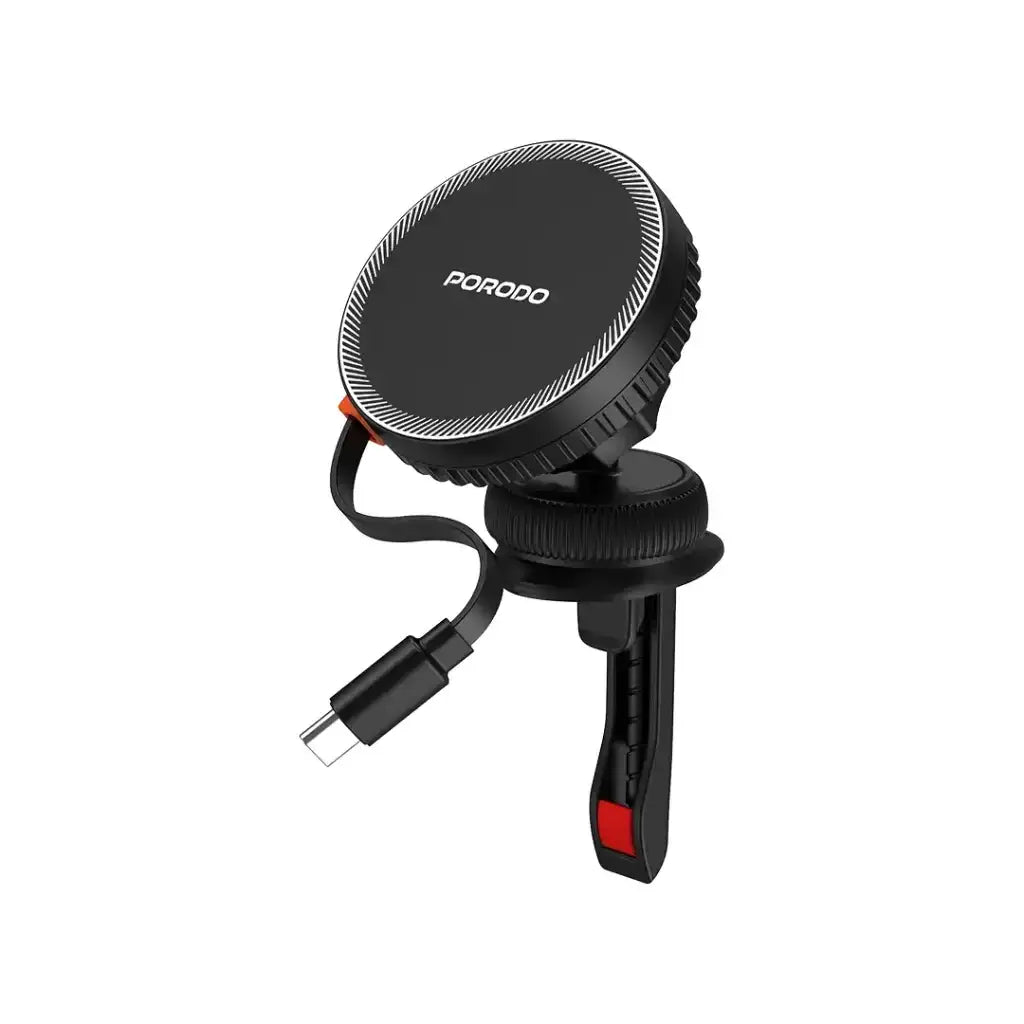 PD-HSM14-BK , Porodo HS14 MagSafe Charger Retractable Type-C - Black - GulfStore.com