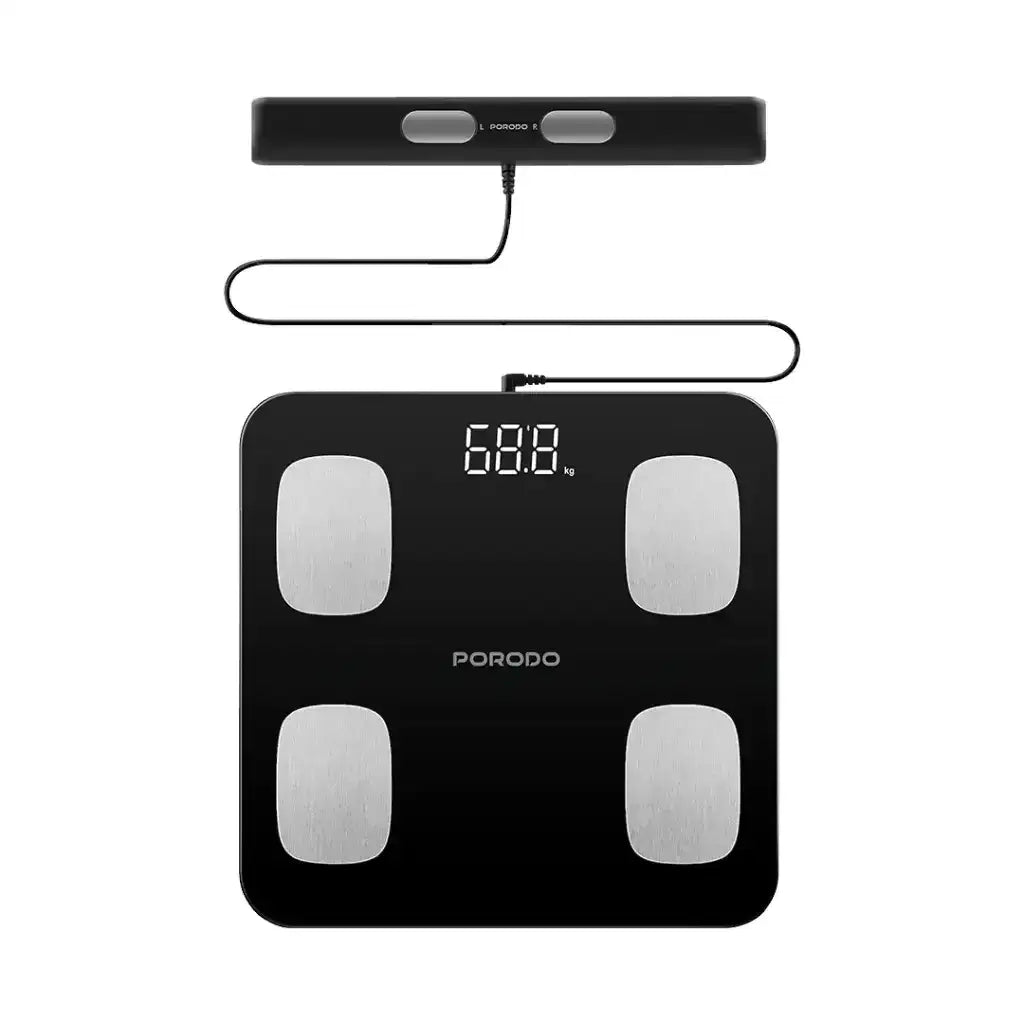 PD-LFST089-BK , Porodo Precise Analysis Smart Scale Lfs089 8 Precision Electrodes -Black - GulfStore.com