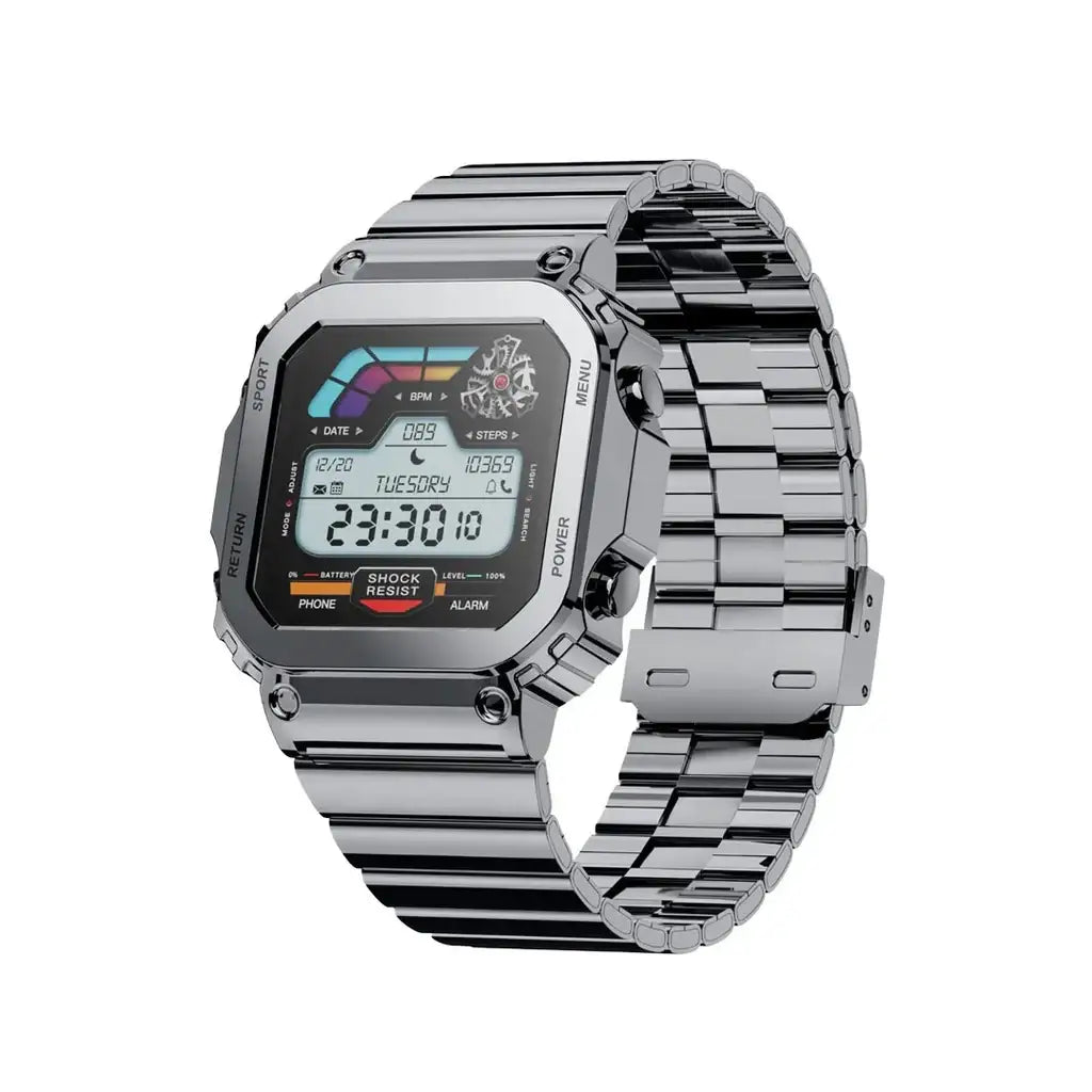 PD-NOMAD-SL , Porodo Nomad Smart Watch- Silver - GulfStore.com