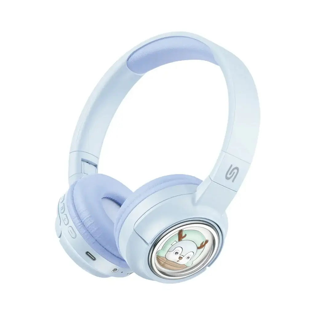 PD-STWLEP027-BU , Porodo Soundtec Moose Wireless Kids Headphone - Blue - GulfStore.com