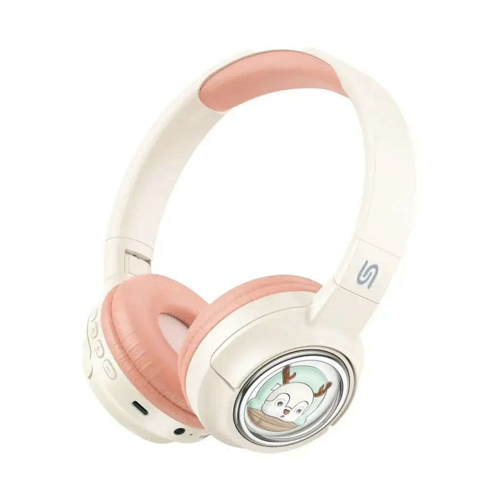 PD-STWLEP027-PK , Porodo Moose Wireless Kids Headphone - Pink - GulfStore.com