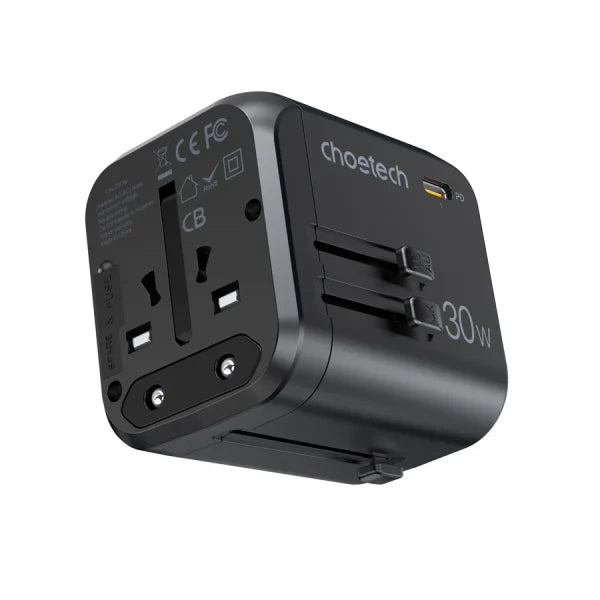 Chotech GaN PD35W 3A+ 2C Travel Travel Wall Charger Charger black- PD5008