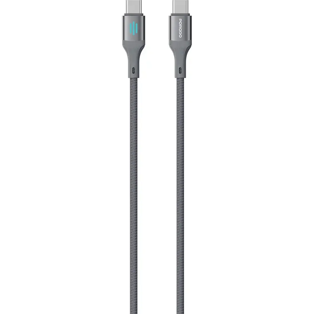 PDDC240 | Porodo Usb-C To Usb-C 240W PD Charging & Data Cable 1M -Grey