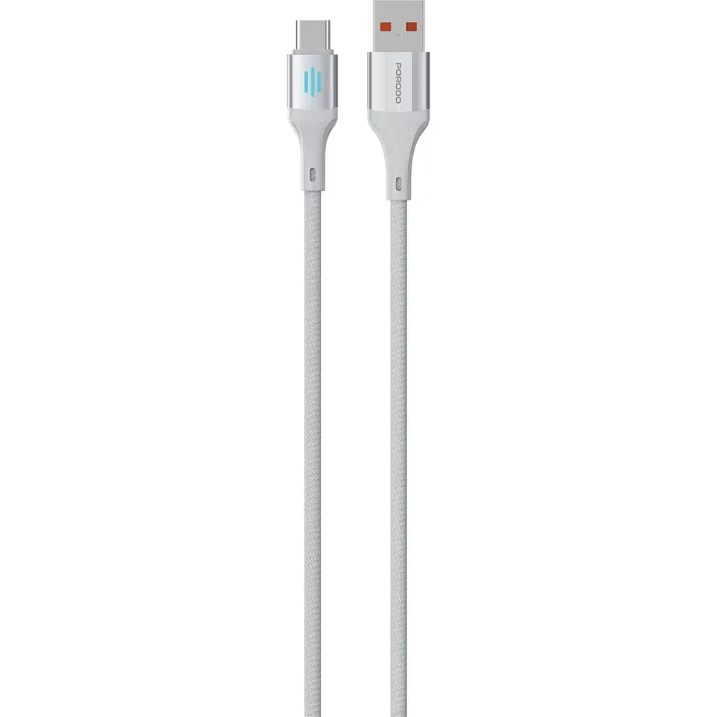 PDDC97 | Porodo Usb-A To Lightning Charging & Data Cable 1M - Silver
