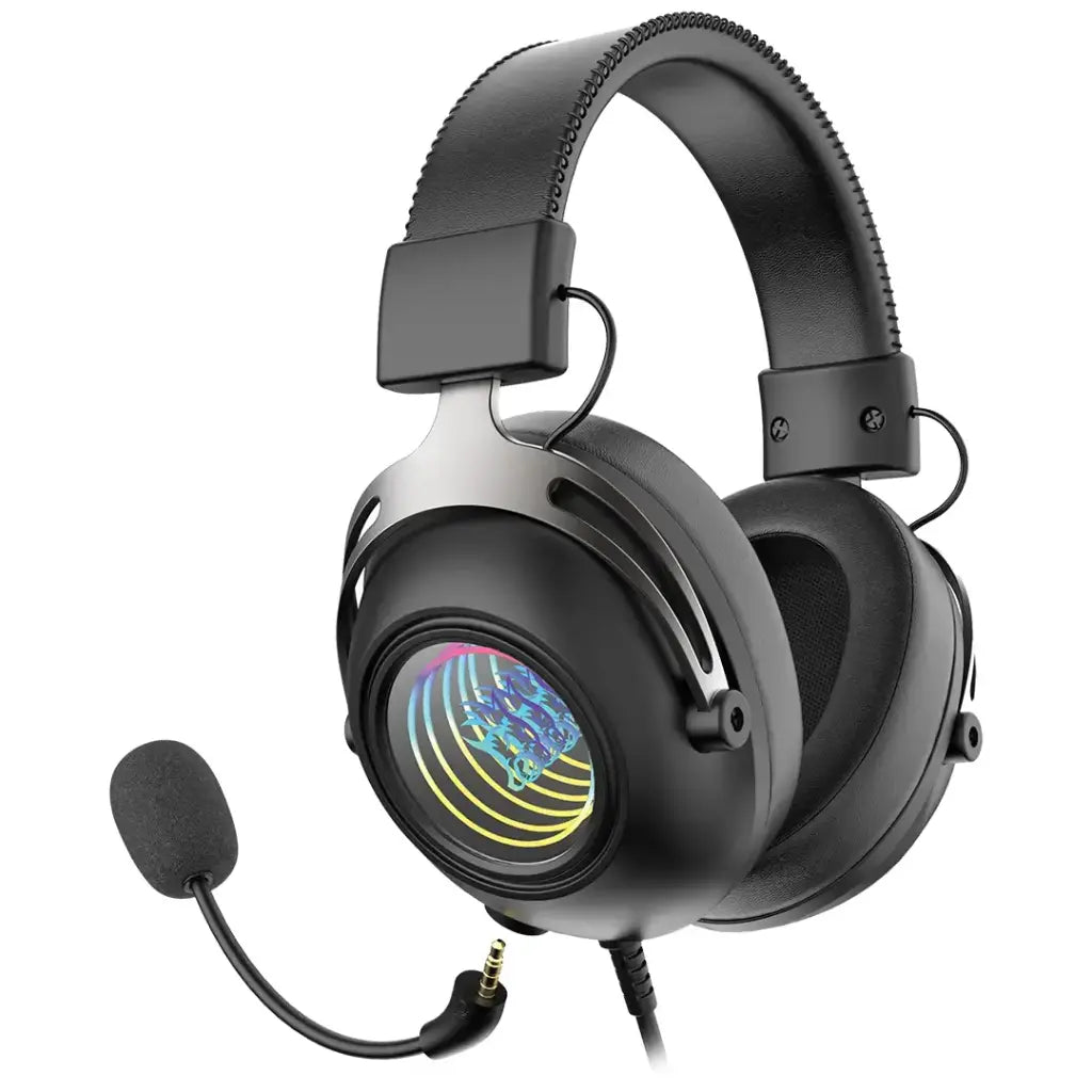PDXSTGHS759BK| Porodo Gaming Infinity Mirror Rgb Gaming Headset With Detachable Omnidirectional Mic | Black