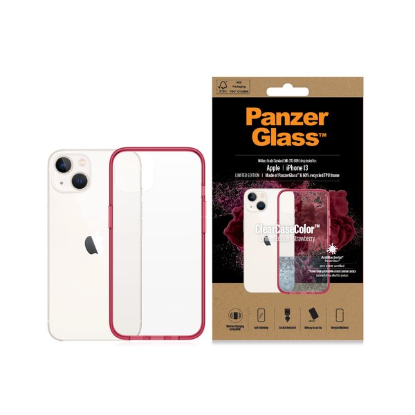 PanzerGlass ClearCase for Apple iPhone 2021 6.1'', Strawberry AB - 0335